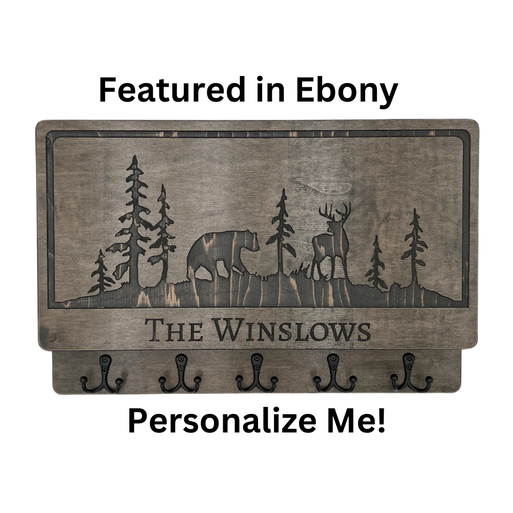 PERSONALIZABLE DEER AND BEAR SCENE