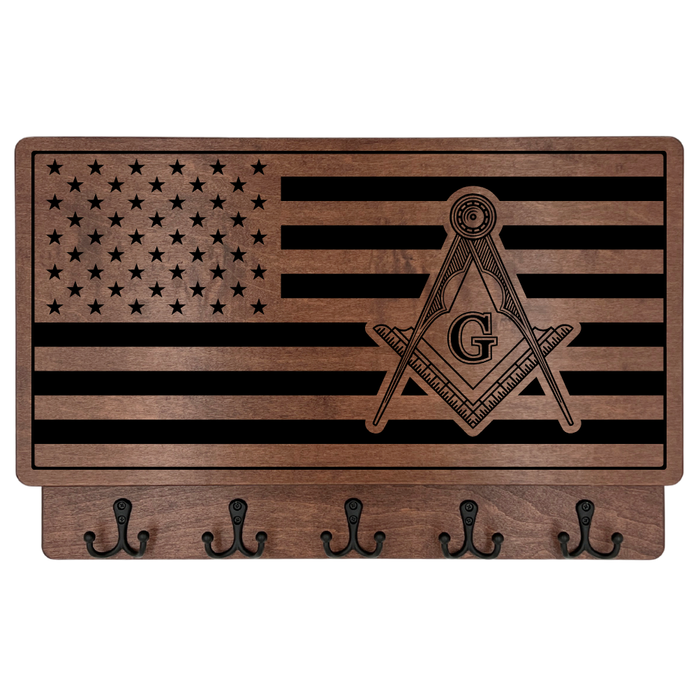 PERSONALIZABLE MASONIC SQUARE AND COMPASS