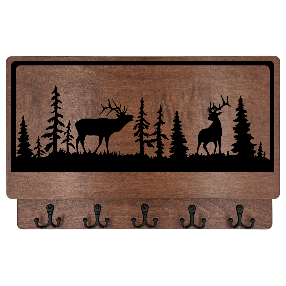 Elk Railing Scene X - PERSONALIZABLE ELK SCENE